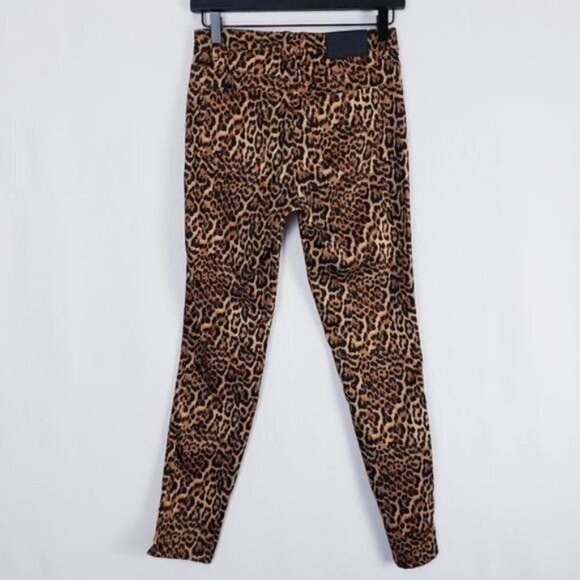 Zara Leopard Animal Print Stretch Ankle Skinny Jean Trousers sz‎ 2 - Picture 8 of 13